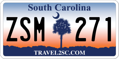 SC license plate ZSM271