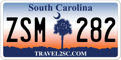 SC license plate ZSM282