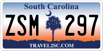 SC license plate ZSM297