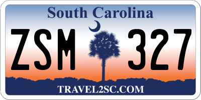 SC license plate ZSM327