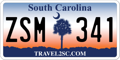 SC license plate ZSM341