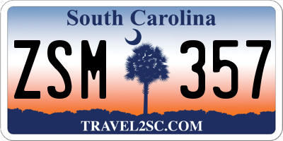 SC license plate ZSM357