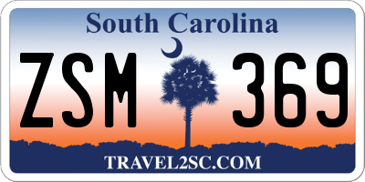 SC license plate ZSM369