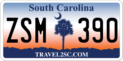 SC license plate ZSM390