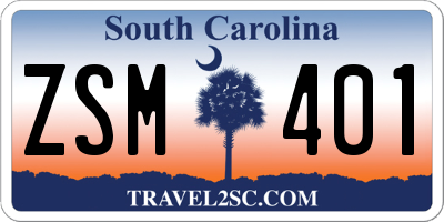 SC license plate ZSM401