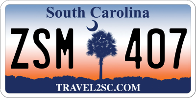 SC license plate ZSM407