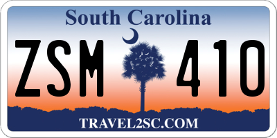 SC license plate ZSM410