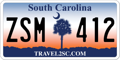 SC license plate ZSM412