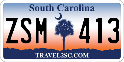 SC license plate ZSM413