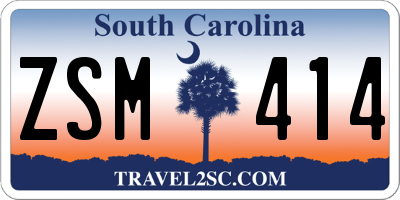 SC license plate ZSM414