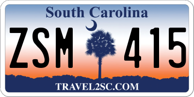 SC license plate ZSM415