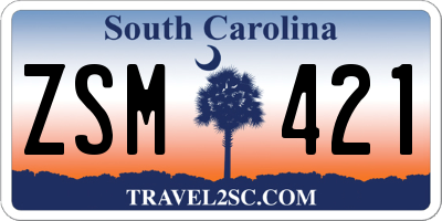 SC license plate ZSM421