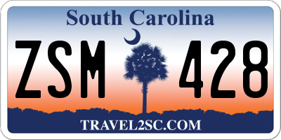 SC license plate ZSM428