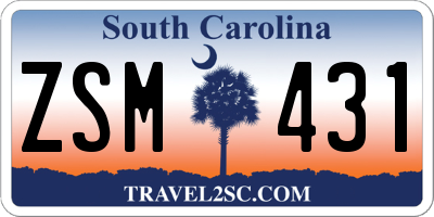 SC license plate ZSM431