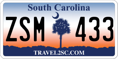 SC license plate ZSM433