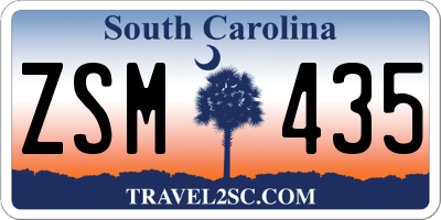 SC license plate ZSM435