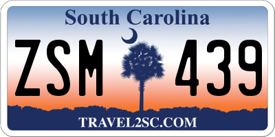 SC license plate ZSM439