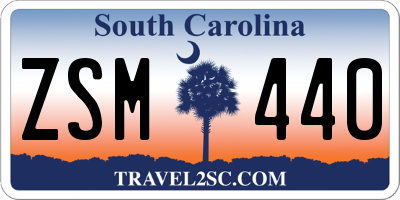 SC license plate ZSM440
