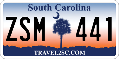 SC license plate ZSM441