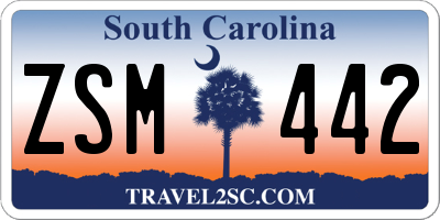 SC license plate ZSM442