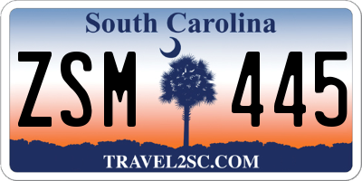 SC license plate ZSM445
