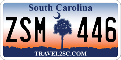 SC license plate ZSM446