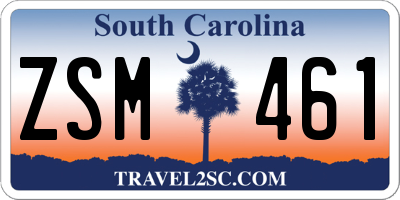 SC license plate ZSM461