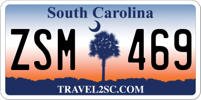 SC license plate ZSM469