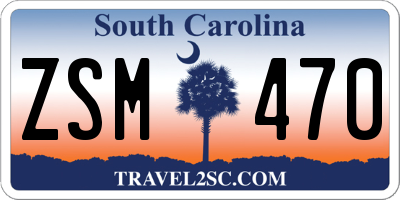 SC license plate ZSM470