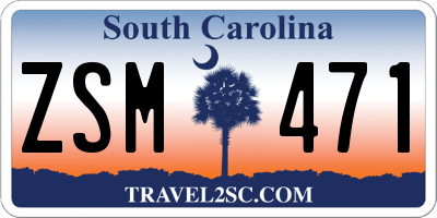 SC license plate ZSM471