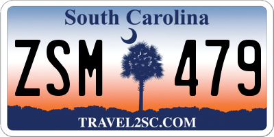 SC license plate ZSM479