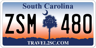 SC license plate ZSM480