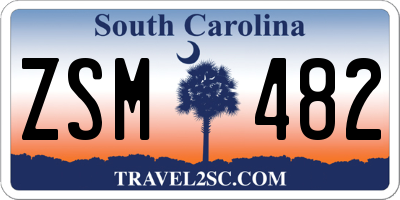 SC license plate ZSM482