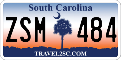SC license plate ZSM484
