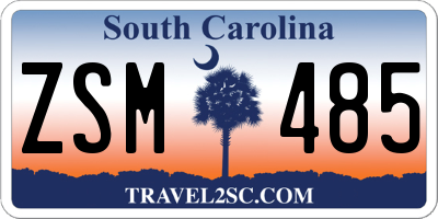 SC license plate ZSM485