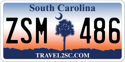 SC license plate ZSM486