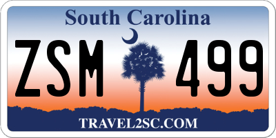 SC license plate ZSM499