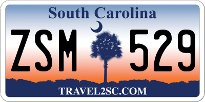 SC license plate ZSM529