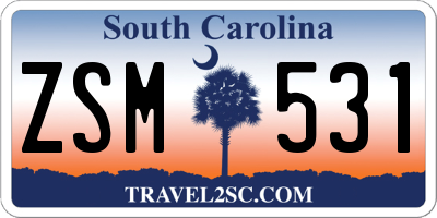 SC license plate ZSM531