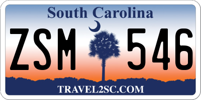 SC license plate ZSM546