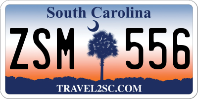 SC license plate ZSM556
