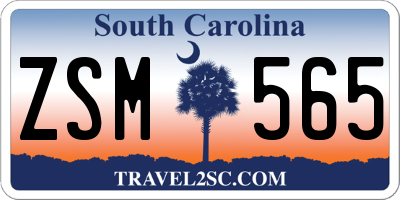SC license plate ZSM565