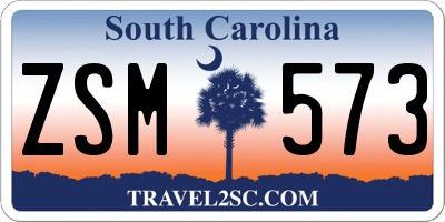 SC license plate ZSM573