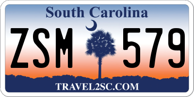 SC license plate ZSM579
