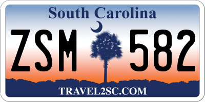 SC license plate ZSM582