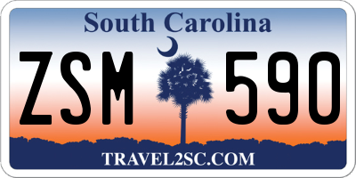 SC license plate ZSM590