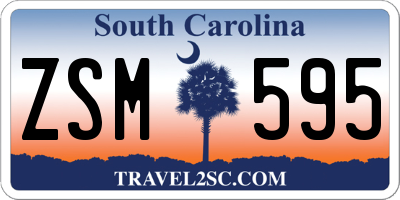 SC license plate ZSM595