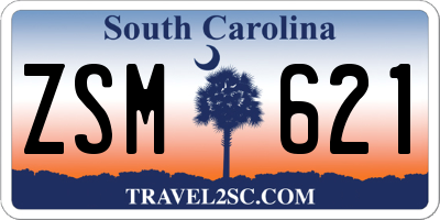 SC license plate ZSM621