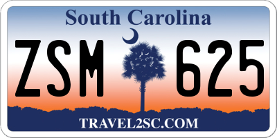 SC license plate ZSM625