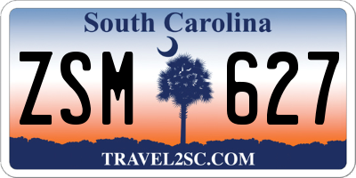 SC license plate ZSM627